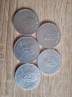 5 munten voetbal top 20 1970 Shell teab, Ophalen of Verzenden, Koningin Beatrix