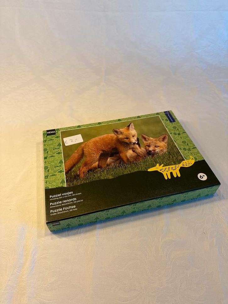 Hema Puzzel Vosjes - 150 Stukjes, Kinderen en Baby's, Speelgoed | Kinderpuzzels, Zo goed als nieuw, 6 jaar of ouder, Meer dan 50 stukjes