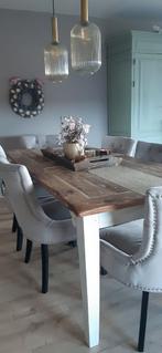 Mooie houten tafel in goede staat., Ophalen, Zo goed als nieuw, Rechthoekig, 50 tot 100 cm