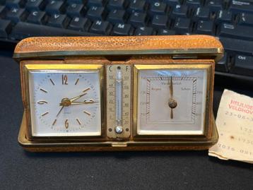 Vintage Europa 7 juwelen reisklok en barometer/thermometer beschikbaar voor biedingen