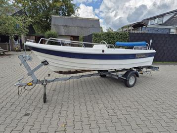 Topcraft Futura 430 met Tohatsu 18 pk 4-tact en trailer  beschikbaar voor biedingen