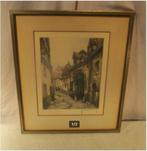 Prachtige Ets 'In het oude Steegje' - Roger Hebbelinck, Antiek en Kunst, Ophalen of Verzenden