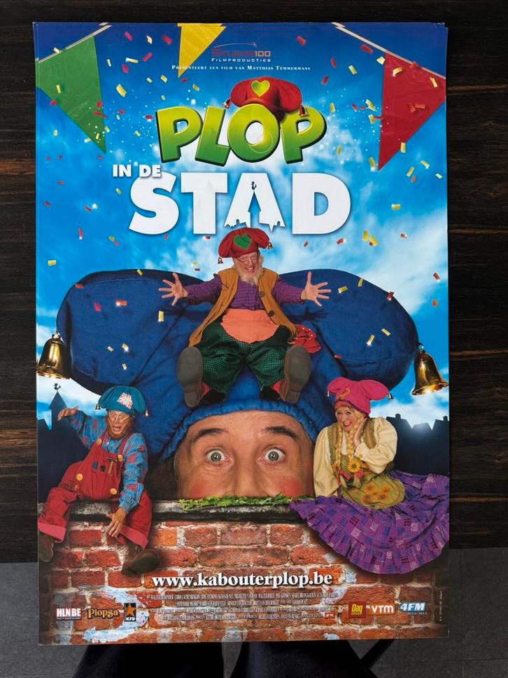Plop in de stad poster, Verzamelen, Posters, Film en Tv, Rechthoekig Staand, Ophalen of Verzenden