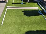 3x zonnescreen taupe/beige kleur, 150 tot 300 cm, Ophalen of Verzenden, Gebruikt