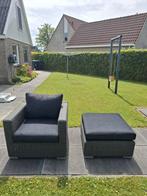 Loungestoel + voetenbankje, Aluminium, Zo goed als nieuw, Stoel, Ophalen