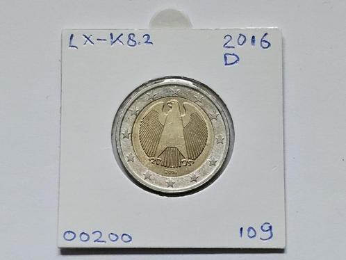 2-euromunt Duitsland (D) J 2016 Koers LX-K8.2, Postzegels en Munten, Munten | Europa | Euromunten, Losse munt, 2 euro, Duitsland