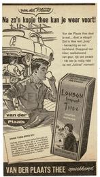 3 Originele Thee adveretenties VAN DER PLAATS BOLSWARD, Verzenden, Zo goed als nieuw, Overige typen