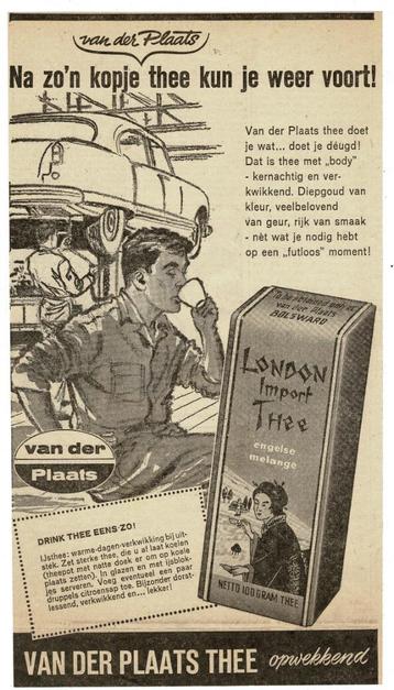3 Originele Thee adveretenties VAN DER PLAATS BOLSWARD beschikbaar voor biedingen
