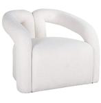 Richmond Interiors lounge stoel Dana white furry, fauteuil, Ophalen, Wit, Zo goed als nieuw, Eén