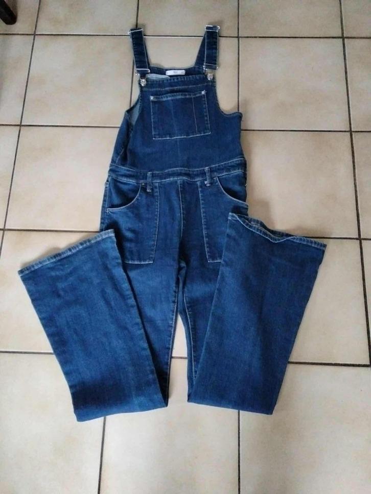 Tuinbroek / salopette Mango maat M NIEUW, Kleding | Dames, Broeken en Pantalons, Nieuw, Maat 38/40 (M), Blauw, Lang, Ophalen of Verzenden