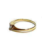14k gouden ring met een diamant, Ophalen of Verzenden, Zo goed als nieuw, 17 tot 18, /