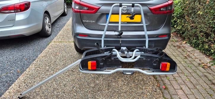 Thule EuroPower 916 + Oprijgoot Max 60 kg, Auto diversen, Fietsendragers, Gebruikt, Trekhaakdrager, 2 fietsen, Elektrische fiets
