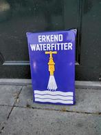 Reclamebord Erkend waterfitter, Verzamelen, Ophalen of Verzenden, Zo goed als nieuw, Reclamebord