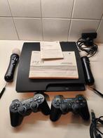 PlayStation 3 Slim 320 GB met 2 controllers, 2 motion contro, Spelcomputers en Games, Spelcomputers | Sony PlayStation 3, Gebruikt