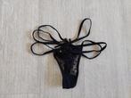 string met hartjes, Ophalen of Verzenden, Zwart, String