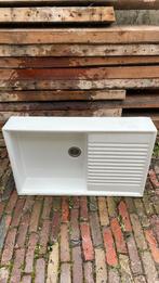 Zware vintage Spoelbak grote wasbak wastafel Keramiek retro, Huis en Inrichting, Ophalen