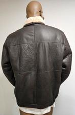 Met lambsfur gevoerde leren lammycoat winterjas (54 / L ), Maat 52/54 (L), ., Ophalen of Verzenden, Zo goed als nieuw