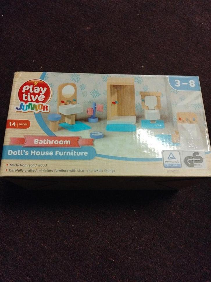 Playtive Junior Poppenhuis Badkamer Meubels, Kinderen en Baby's, Speelgoed | Poppenhuizen, Zo goed als nieuw, Toebehoren, Ophalen