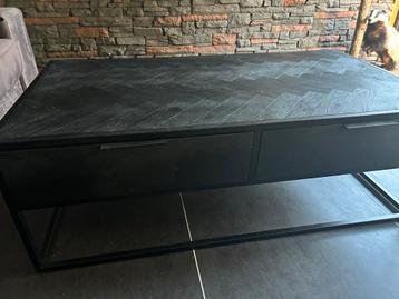 Visgraat salontafel met lades - Zo goed als nieuw! beschikbaar voor biedingen