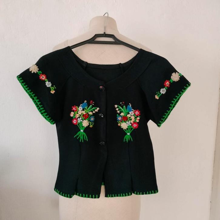 Vintage jaren 40 topje met borduurwerk ,voor kind of mt.34, Kinderen en Baby's, Kinderkleding | Overige, Gebruikt, Meisje, Ophalen of Verzenden