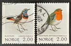 Noorwegen 1982 blauwborst en roodborst sg894/895 -10, Postzegels en Munten, Ophalen of Verzenden, Noorwegen, Gestempeld