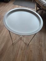 Aluminium Bijzettafeltje - Diameter 47cm, Huis en Inrichting, Tafels | Bijzettafels, Minder dan 45 cm, Metaal of Aluminium, Rond