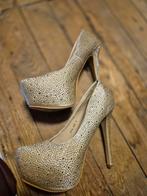 Goude Stiletto Hakken Jumex - 15cm, Geel, Nieuw, Ophalen of Verzenden, Schoenen met hoge hakken