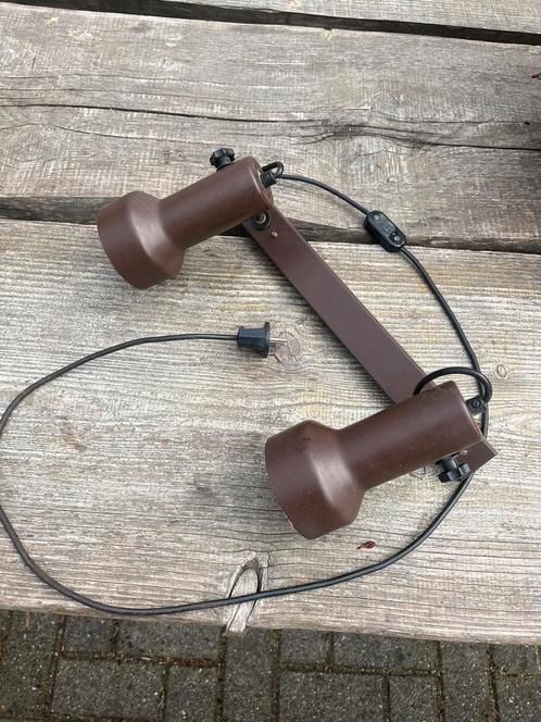 Wandlamp bruin jaren 60-70 vintage retro miscentury €17,50, Huis en Inrichting, Lampen | Wandlampen, Gebruikt, Metaal, Ophalen of Verzenden