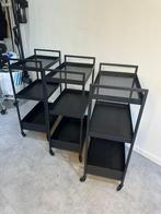 3 x zwarte trolley’s / salon/ kapper/, Ophalen, Zo goed als nieuw