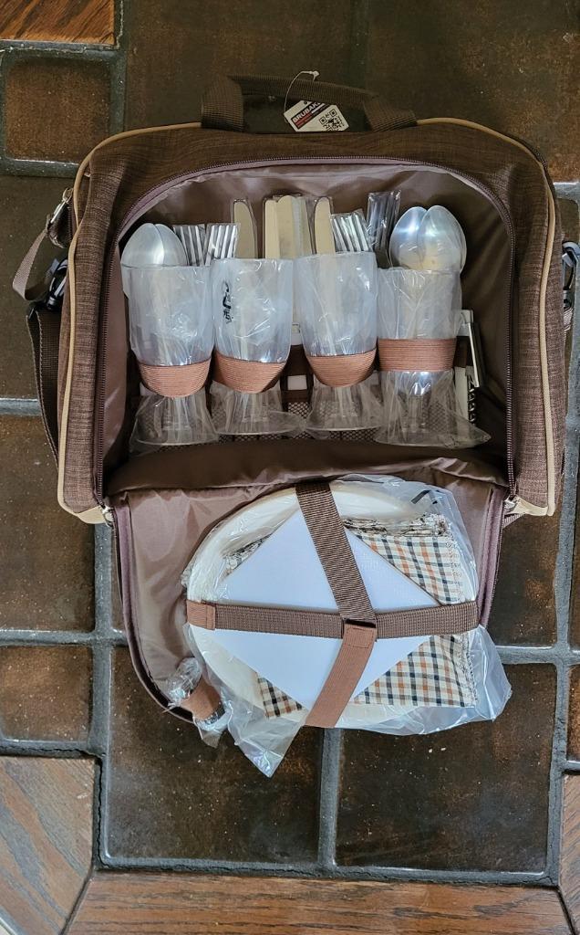 Picknick rugtas plus picknick kleed, Hobby en Vrije tijd, Picknickmanden, Nieuw, Ophalen