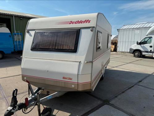 Dethleffs new line, Caravans en Kamperen, Caravans, Particulier, tot en met 4, 750 - 1000 kg, Treinzit, Dethleffs, Dwarsbed, 4 tot 5 meter