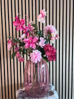 Roze vaas met kunstbloemen, Ophalen, Nieuw, Binnen