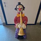 Boetseer beeld "Clown met toeter", gesigneerd MIK, Ophalen, Gebruikt, Mens