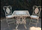 Ijzeren tuinset franse stijl, Tuin en Terras, Tuinsets en Loungesets, Ophalen of Verzenden, Zo goed als nieuw, Overige materialen