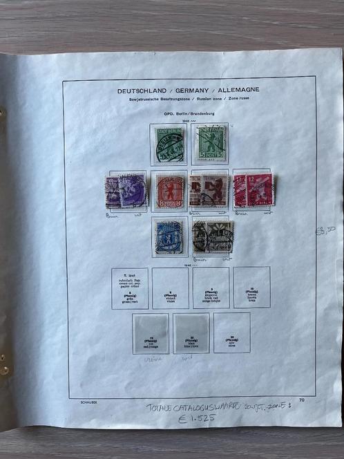 Verzameling postzegels gestempeld Sowjetische zone 1945-1948, Postzegels en Munten, Postzegels | Volle albums en Verzamelingen