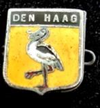 Den Haag broche- geel, Verzamelen, Speldjes, Pins en Buttons, Stad of Land, Zo goed als nieuw, Verzenden
