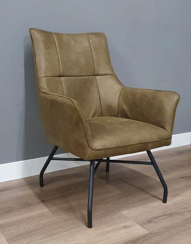 Relaxstoel andorra Eco leder groen, Huis en Inrichting, Fauteuils, Zo goed als nieuw, Leer, 50 tot 75 cm, Ophalen