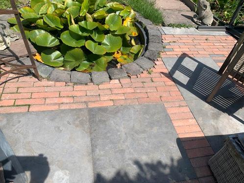 Hardstenen tegels 50x50 en klinkers 10m, Tuin en Terras, Tegels en Klinkers, Gebruikt, Klinkers, Natuursteen, 10 m² of meer, Ophalen