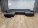 GRATIS BEZORGEN | Mooi Zwart en Grijs U BanksteL, Huis en Inrichting, Banken | Bankstellen, 3194DC, Gebruikt, U Bankstel, Overige maten