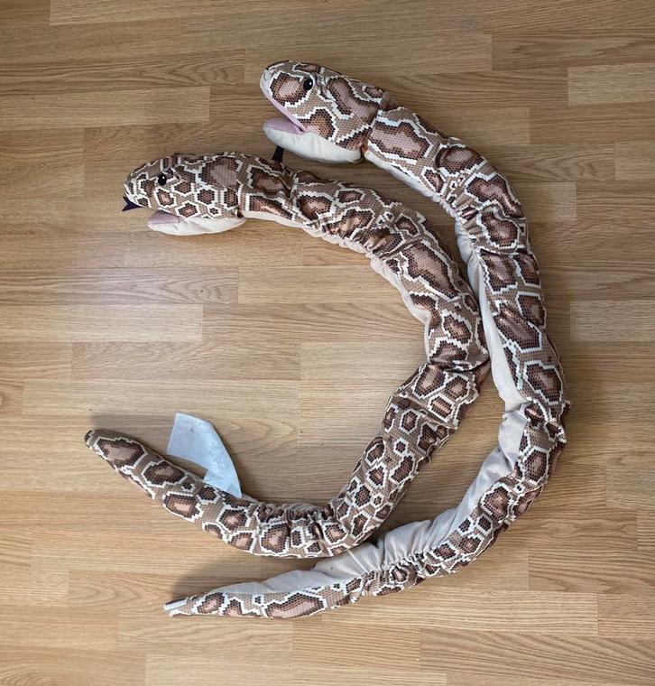 DJUNGELSKOG Handpop Slang - Burmese Python, Kinderen en Baby's, Speelgoed | Knuffels en Pluche, Zo goed als nieuw, Overige typen