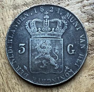 3 gulden 1824 Willem I beschikbaar voor biedingen
