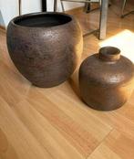 HS mooie grote robuuste bloempot en HS vaas ZGAN, Ophalen of Verzenden, Zo goed als nieuw, Overige kleuren, Minder dan 50 cm