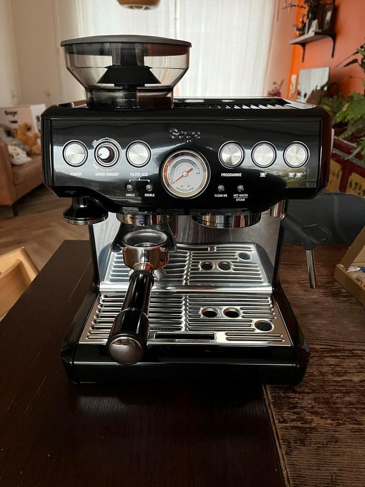 Sage Barista Express Zwart - Complete Set!, Witgoed en Apparatuur, Koffiezetapparaten, Gebruikt, Koffiebonen, Espresso apparaat