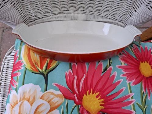 Gietijzeren ovenschaal, geëmailleerd, Huis en Inrichting, Keuken | Potten en Pannen, Gebruikt, Koekenpan of Braadpan, Gietijzer