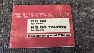 Zundapp ks80  en ks 80 touring boekje bediening  beschikbaar voor biedingen