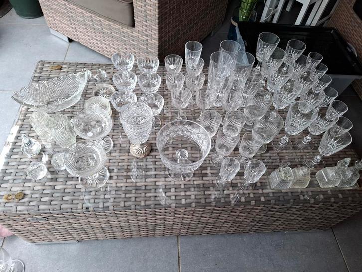 Kristal servies Pompadour door Cristal D'Arques - Durand, Antiek en Kunst, Antiek | Glas en Kristal, Ophalen of Verzenden