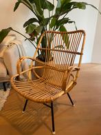 Vintage rotan stoel, Huis en Inrichting, Stoelen, Gebruikt, Bruin, Riet of Rotan, Ophalen of Verzenden