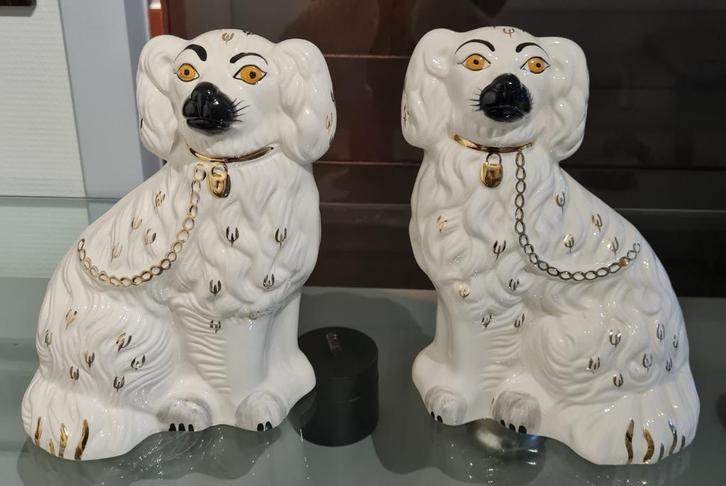 2 Prachtige honden - Beswick porselein - zie foto's, Antiek en Kunst, Kunst | Beelden en Houtsnijwerken, Ophalen of Verzenden