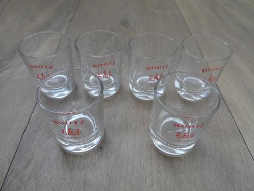 Glazen borrelglazen Bootz, 6 stuks, Verzamelen, Glas en Borrelglaasjes, Verzenden
