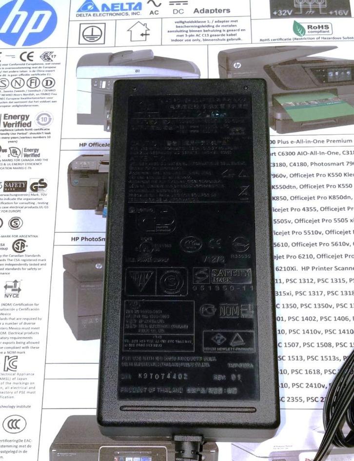 HP 0957-2176 16V 1.6A 32V 1.1A 62W Premium Adapter TADP-61BB, Computers en Software, Printerbenodigdheden, Zo goed als nieuw, Printerkabel